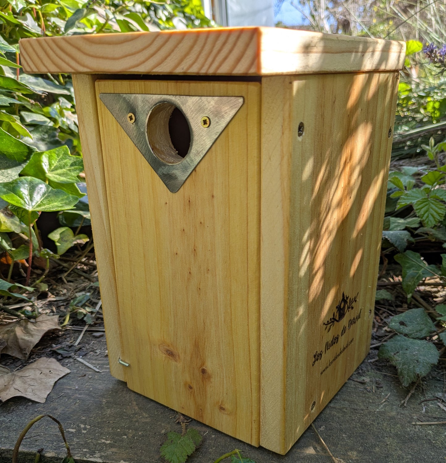 Caja nido para páridos con placa antipícidos