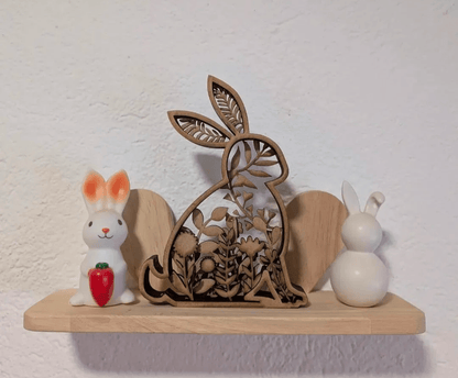 Figura de conejo floral - Los Nidos de David